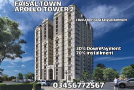 FAISAL TOWN APOLLO TOWER 1 Bed 2 Bed 3 Bed Easy installment