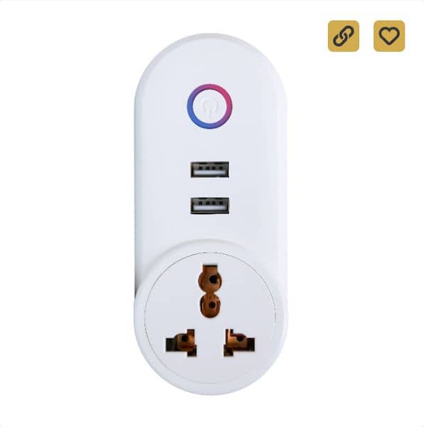 Smart Universal Plug with Usb - 16 AMP 5