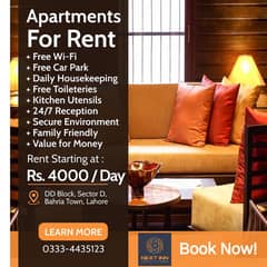 Luxury 1 BHK Apartment on Daily basis