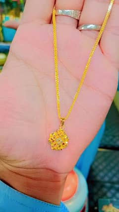 gold chaine  loket necklace pandal set mala set available