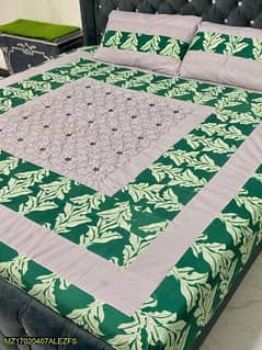 Brand New Cotton Double Bed Sheet with PatchWork