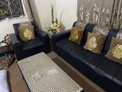 black sofa set available with table