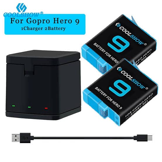 Gopro HERO 9/10/11/12 hight capacity Battery with charging box 1