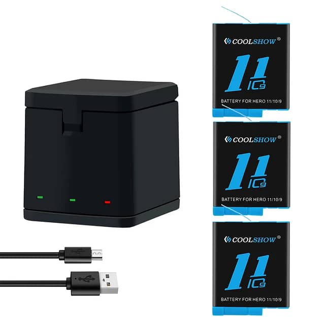 Gopro HERO 9/10/11/12 hight capacity Battery with charging box 3