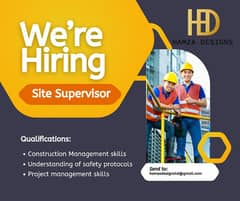 Site supervisor required with construction works experience