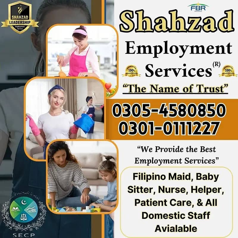 I need Female staff House Maids Nurse Baby Sitter Filipino Maid etc 0