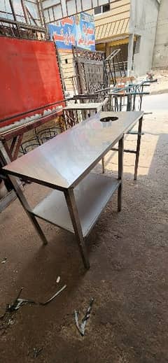 stainless Steel kitchen tables & shelfs