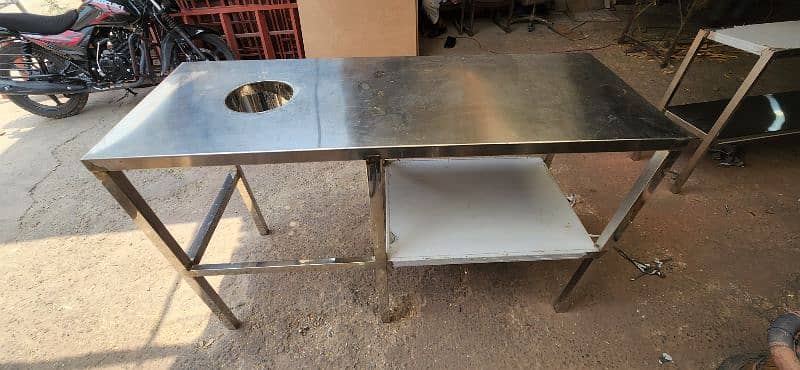stainless Steel kitchen tables & shelfs 5