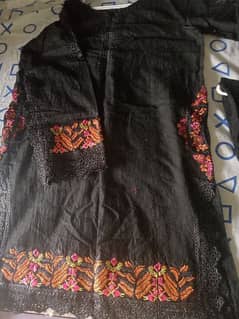 black embroidery dress