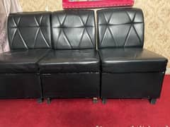 black sofa 4 seats