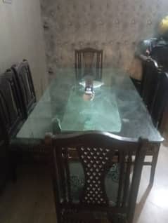 dinning table with six chairs
