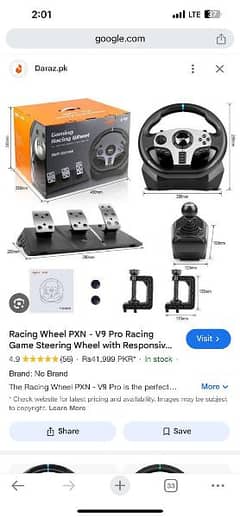 vxn v9 gaming steering wheel