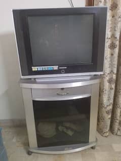 samsung tv with TV trolley