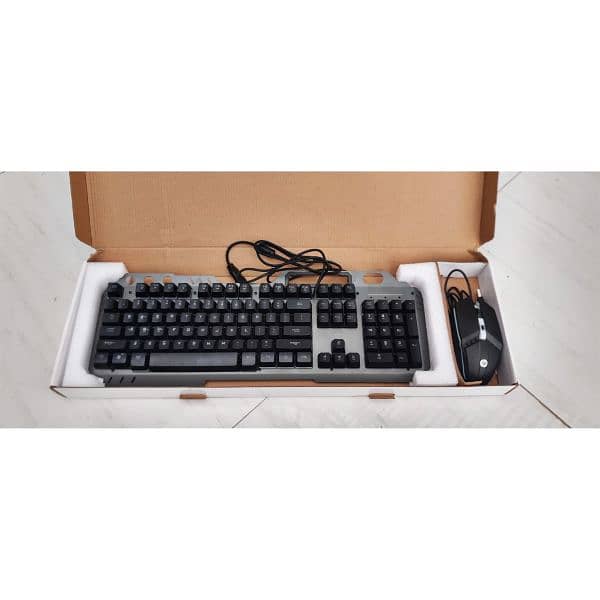 metallic gaming keyboard RGB with mouse combo for gaming 4