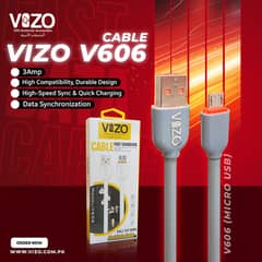 VIZO V606 Fast Cable 3Amp | High-Speed Sync & Quick Charging