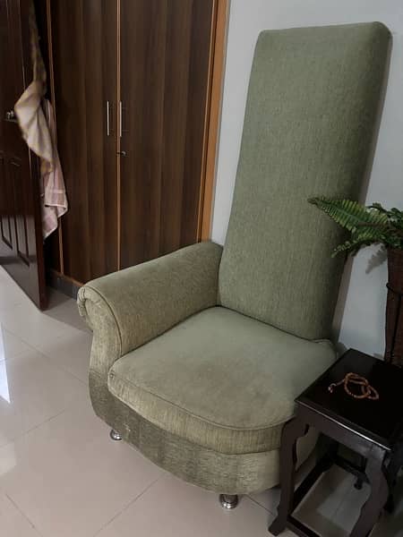 Light Green Sofa Chairs Set of 2  Jacquard Material 1