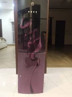 Water dispenser in black and purple colour