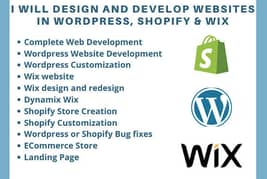 WordPress/Shopify Website Development