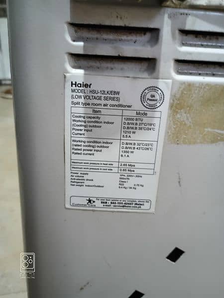 Haier non inverter 1 tone genuine condition without kit 6