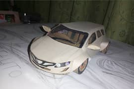 scale model futuristic mini car model from cardboard