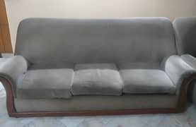 5 seater wooden sofa set (negotiable)
