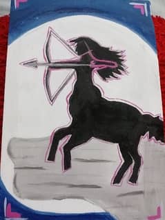 zodiac Sagittarian woman painting