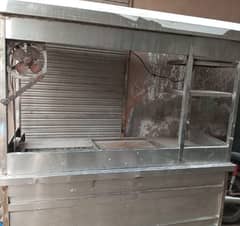 Food Counter with Grill Hot Plate