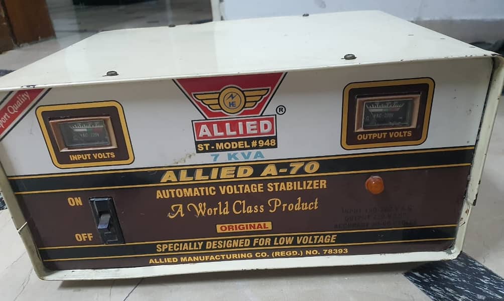 Allied 7KVA Automatic Volatage Stabilizer 1