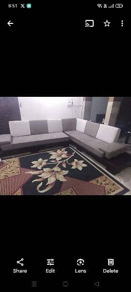 L shaped sofa with center table set of 3 0