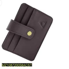 Men Leather Wallet , Dark Brown
