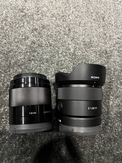 sony 11mm 1.8 and 50mm 1.8 OSS