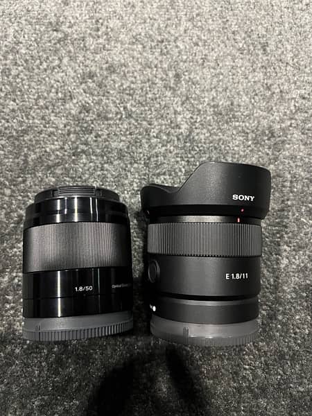 sony 11mm 1.8 and 50mm 1.8 OSS 0