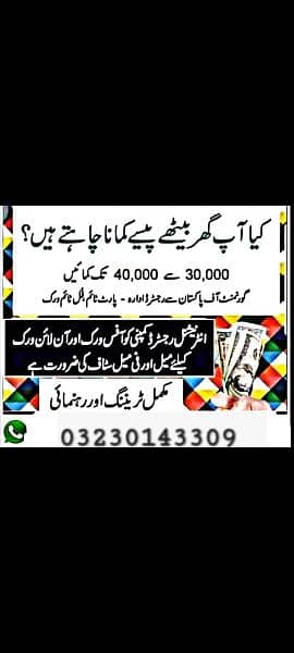 Need job mail female or student   . . . . contact this number 03230143309 0