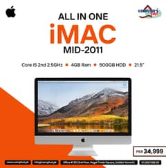 Apple iMac Mid-2011 Core i5 2nd 2.5GHz 4GB Ram 500GB HDD 21.5" Display