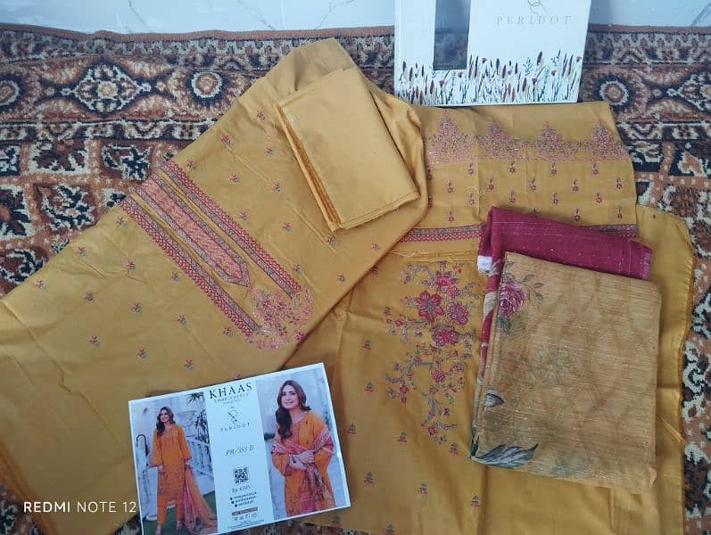 Khaas by peridot /Ladies Dress / Lawn Dress / 3Pc Suit / Unstich Dress 2