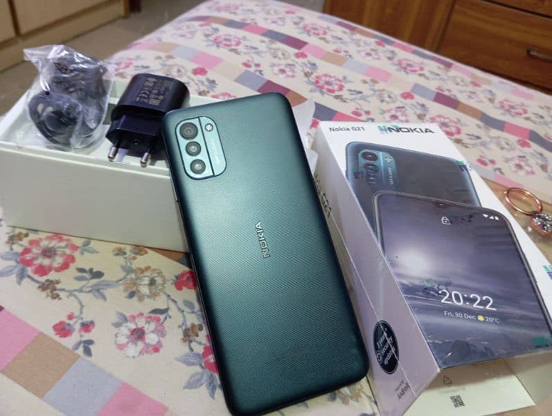 Nokia G21 with all original box charger 0