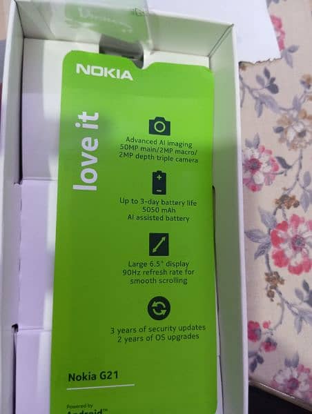 Nokia G21 with all original box charger 6