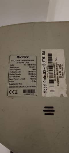 Gree split air conditioner 1.5 ton available for sale genuine.