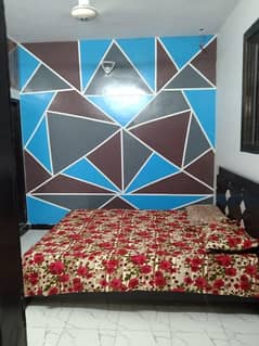 Full furnished Flat with Roof in nazimabad