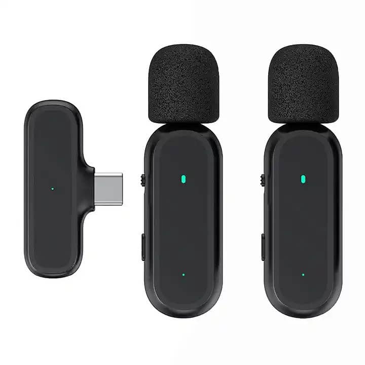 K61 Wireless Microphone - Portable Charging Case - 3 in 1 Connector 9