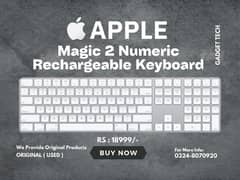 Apple Magic Keyboard 2 Bluetooth Rechargeable Wireless Numeric iMac