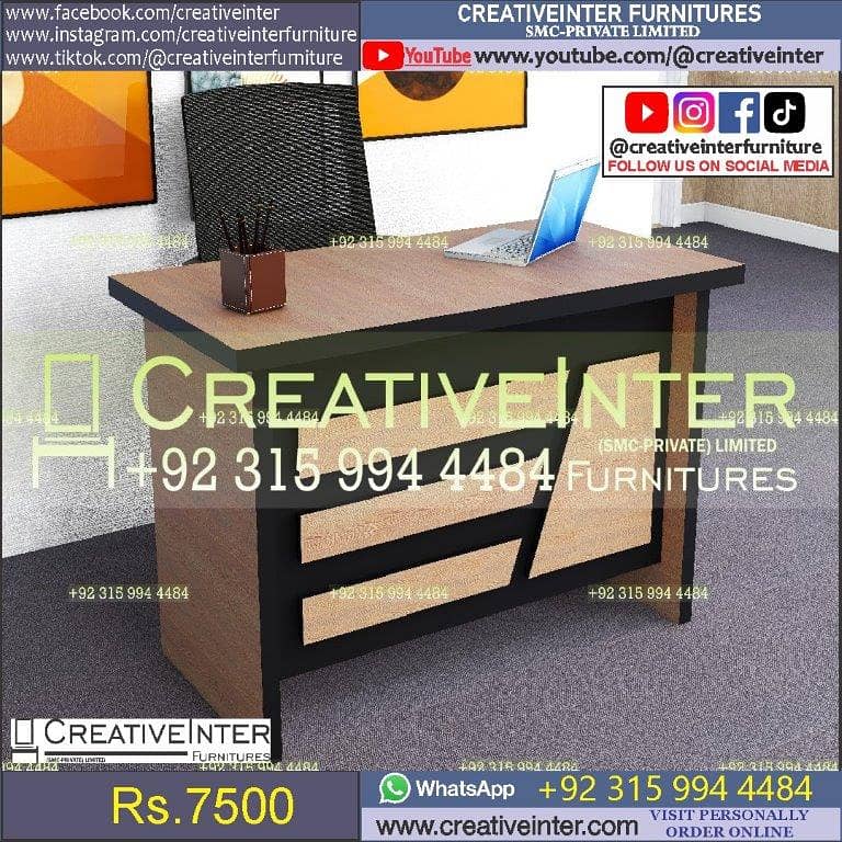 Office table study desk sofa chair workstation computer furniture 5