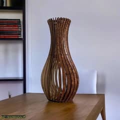 wooden flower vase