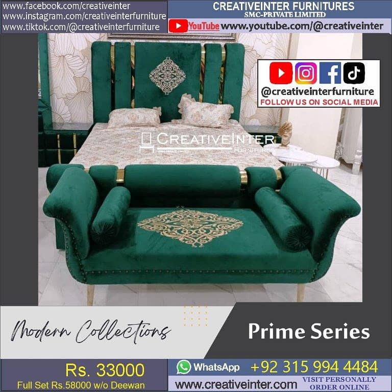 Double Bed Set Full King Size Dressing Almari Single Home Furniture 13