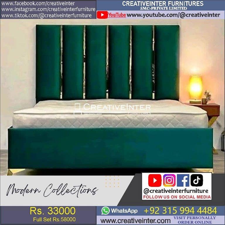 Double Bed Set Full King Size Dressing Almari Single Home Furniture 14