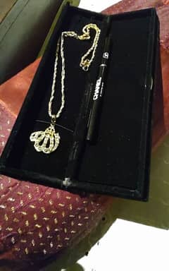 Gold-plated ALLAH locket pendant