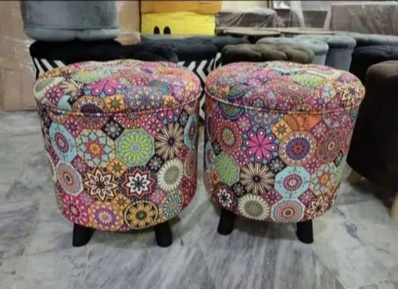 Puffy Stool/Stool/Cushion stool pair/Stool pair 2