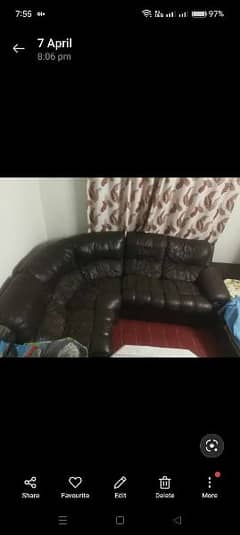Original leather sofa set 5 seater