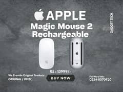Apple Magic Mouse 2 Rechargeable Bluetooth Wireless MacBook mac Laptop