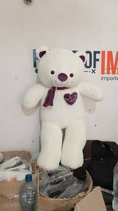 3.6 feet American white teddy bear available